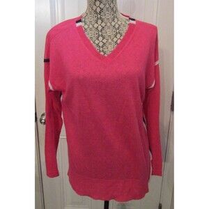 NWT Jack & Jo 100% Linen Pink Pullover Sweater Black White Stripe Luxury Brand S